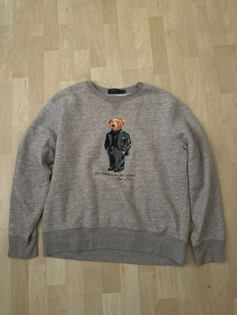 Pullover Polo Ralph Lauren Bär Grösse L grau Baumwolle