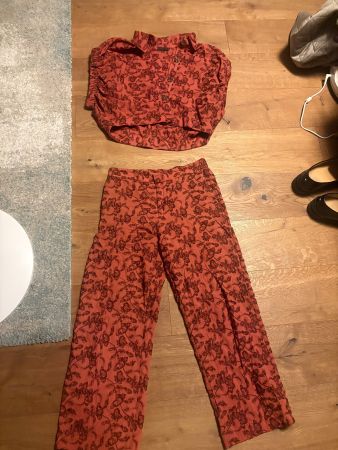 Sommerliches Blumenmuster Set: Bluse & Hose, neue 😻