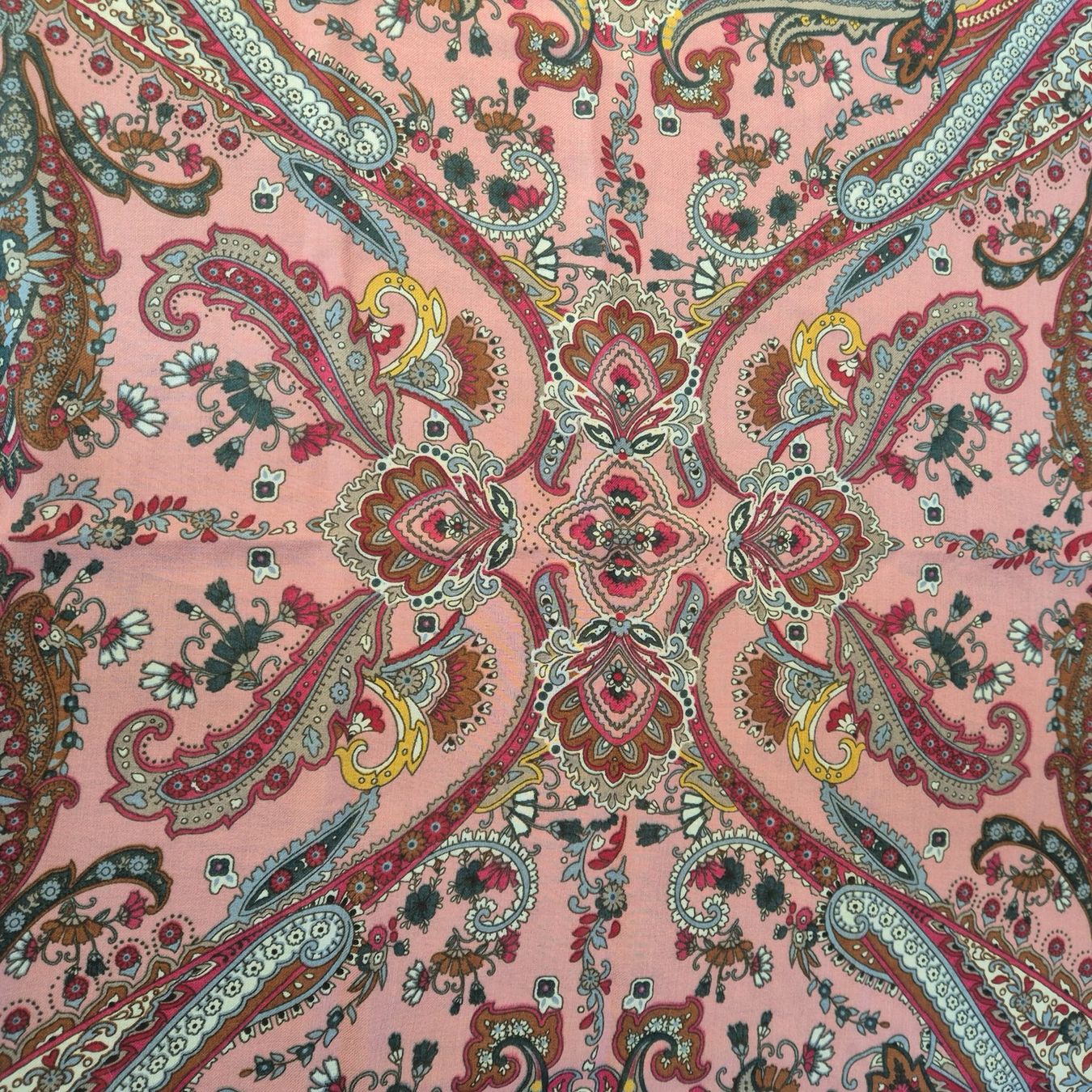 Codello Foulard & Sciarpe: Square cotton scarf, pink + floral, Codello – Usato da Zürich venduto da monadiederich 1