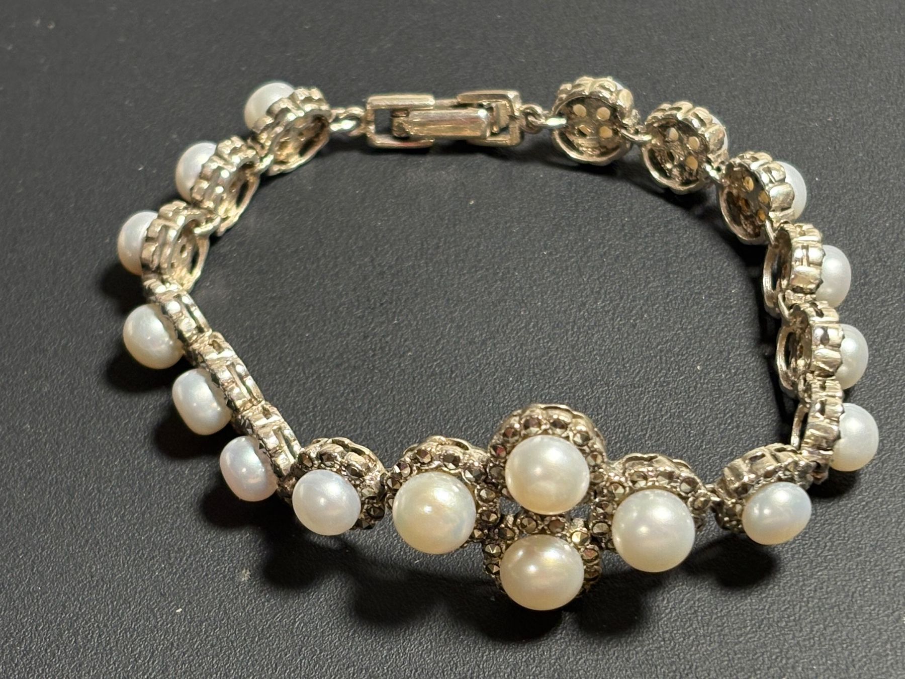 Bracciali & Braccialetti: Wunderschönes 925 Silberarmband mit echten Perlen – Usato da St. Peterzell venduto da verena40