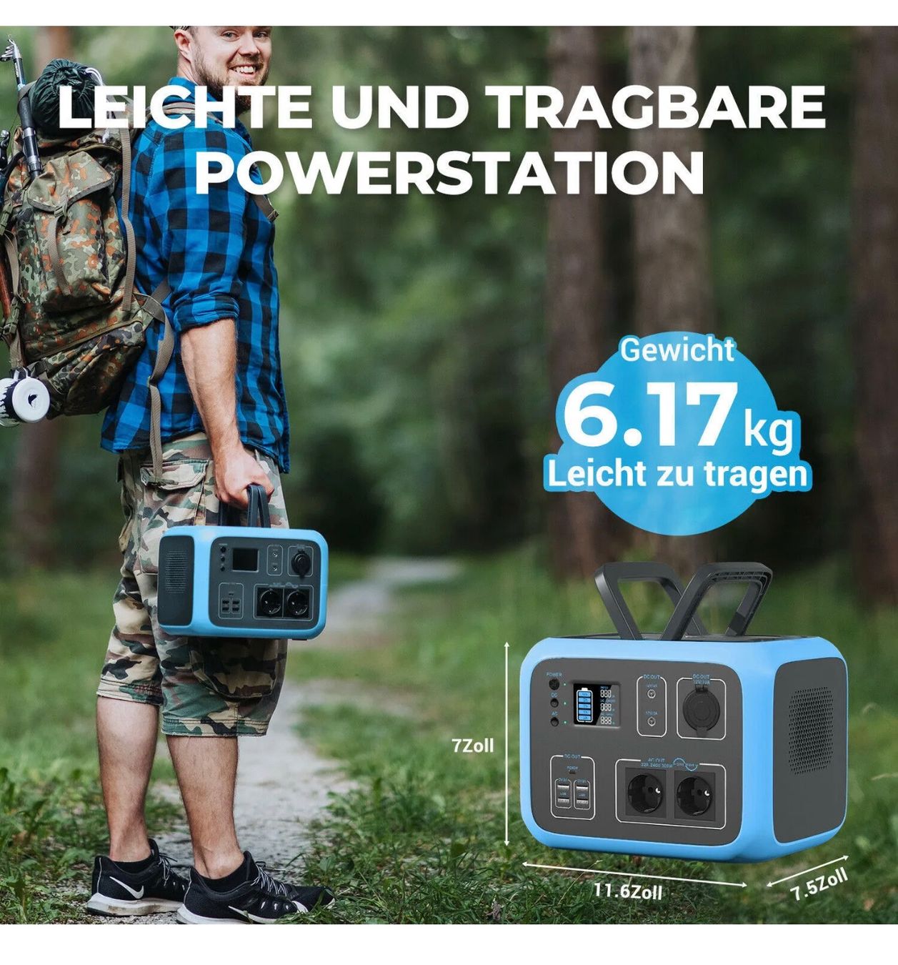 Akkus: +BLUETTI AC50S Tragbare Powerstation BLUE – Neu und originalverpackt aus Amriswil von JaJa-Express 5
