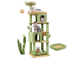Kratzbaum Kletterbaum Katzenbaum 183cm Katzenhaus grün