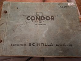 condor A 580 de 1952 manuel entretien betriebsanleitung rare