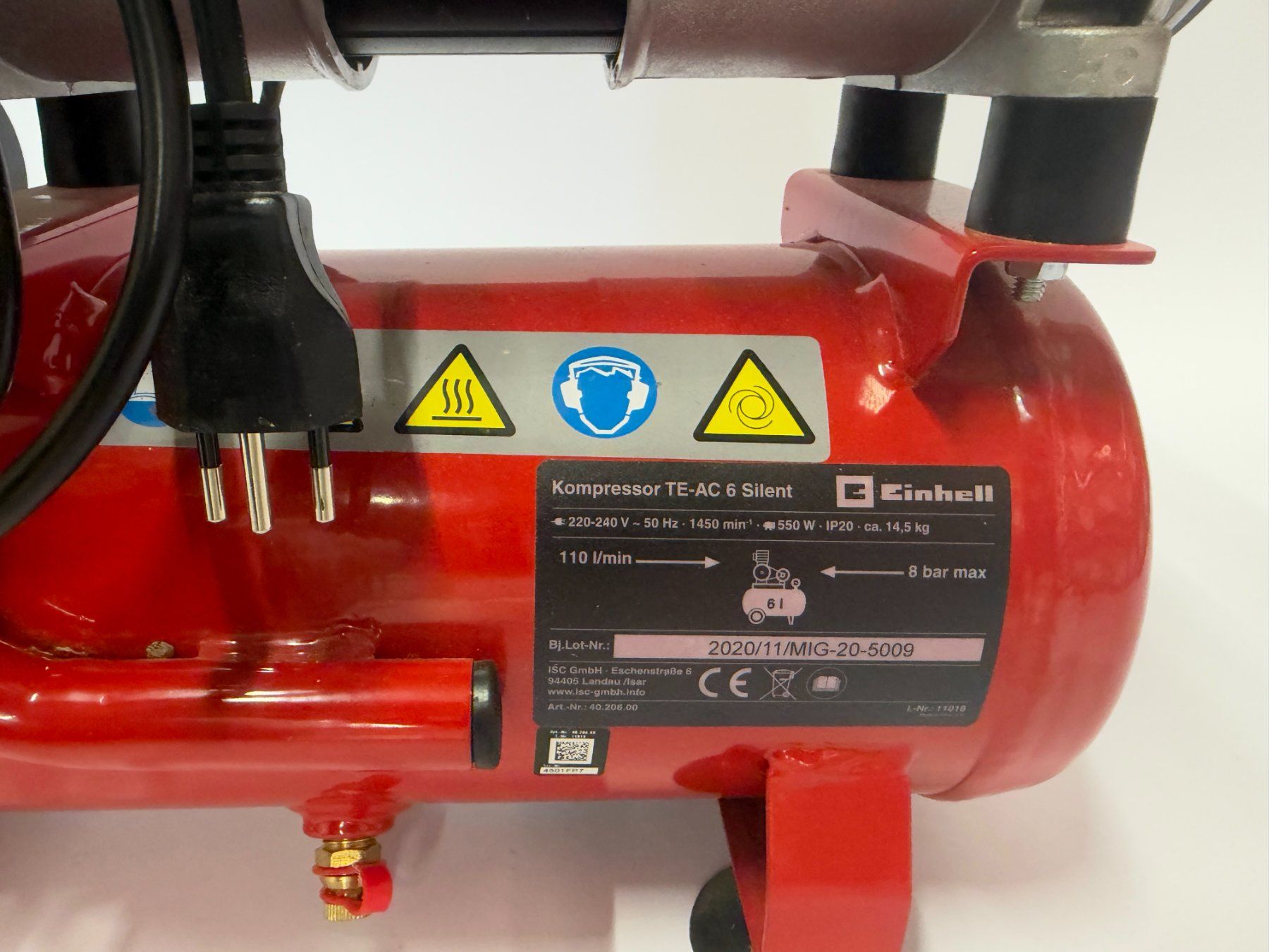 Einhell Compressori: Einhell TE-AC 6 Silent Kompressor 6L Silent – Usato da Sarnen venduto da danyo08 4