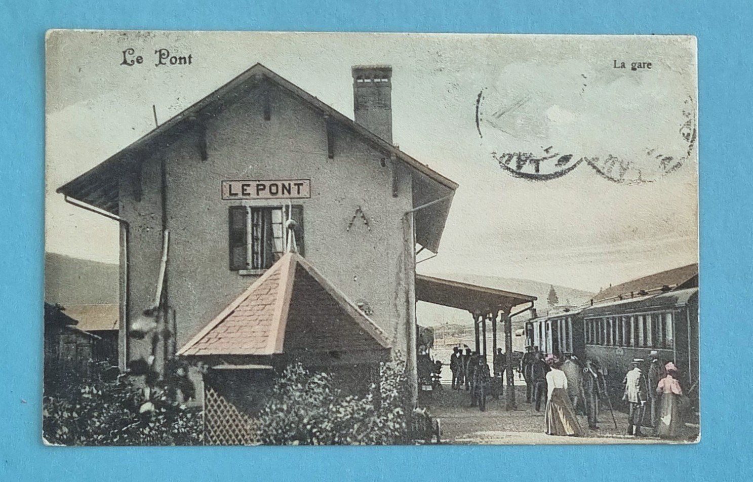 Cartoline postali: Le Pont - La Gare - Chemin de fer - 1913 – Usato da Rothrist venduto da RROENK