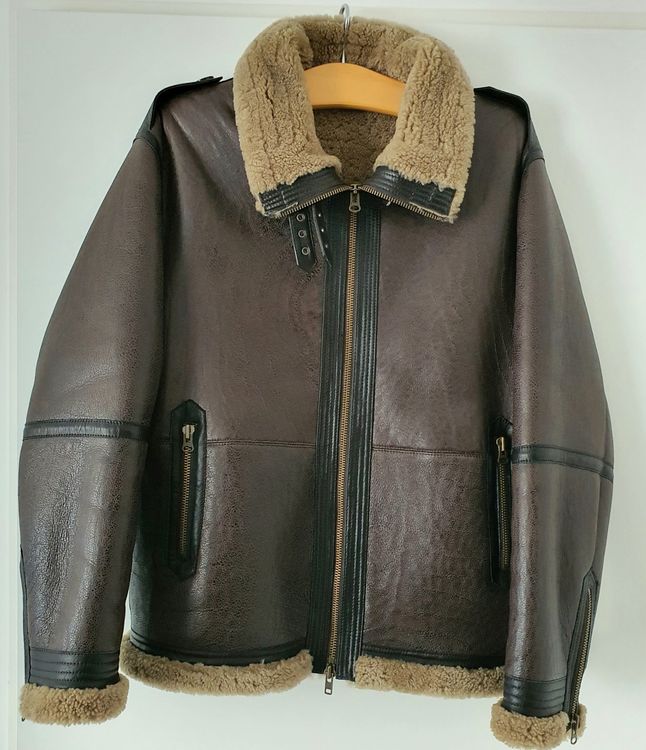 Leder Lammfelljacke RAF Bomber Flying Pilot B3 Lammfelljacke