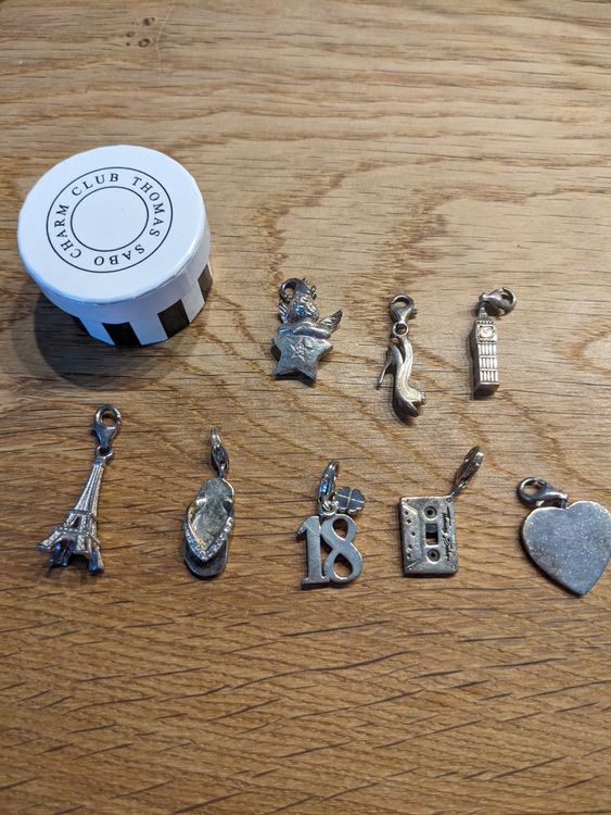 Joyería Mujer Charm Thomas Sabo Plata Ley 925 - Colgante Con Cierre Mosquetón, Regalo Perfecto Para Mujer Accesorio Plata Colgante