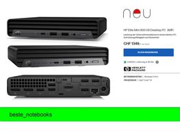 HP Elite Mini 800 G8 mini Power PC WiFi 16GB SSD512GB,  NEU
