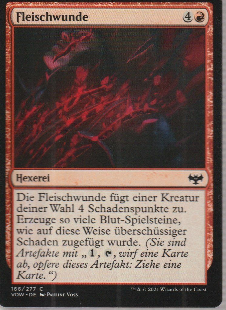 Magic The Gathering Carte collezionabili: TCG Magic The Gathering MTG De VOW 166 Fleischwunde – Nuovo (secondo la descrizione) da Vezia venduto da Aquarius_Age