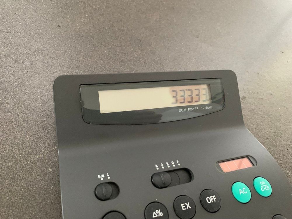 Mengshen Großrechner 14-stellig - Solar & Batterie, Gold