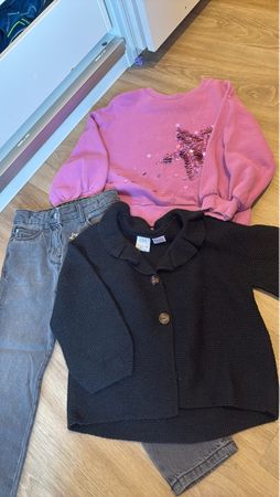 Zara Kids Black Knit Cardigan and More Clothes, Size 6
