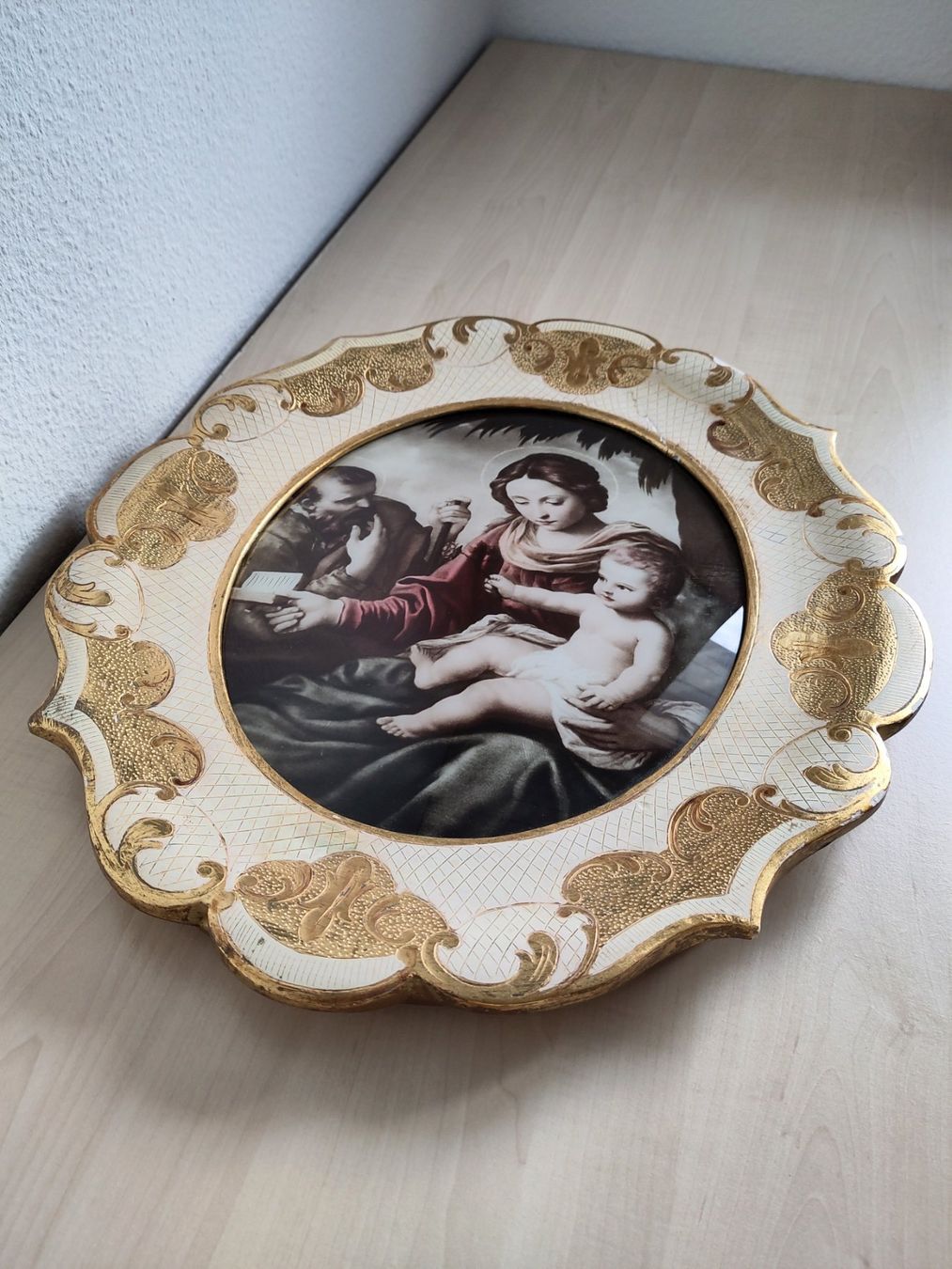 Poster & Bilder: Antikes Bild Jesus, Maria und Joseph – Gebraucht aus Trimbach von Marisa38 3
