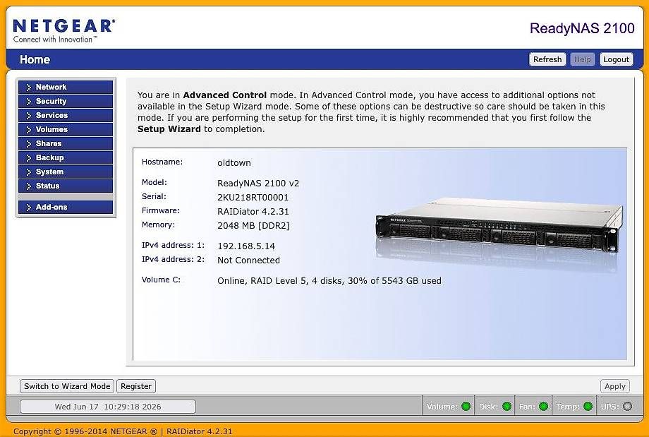 Server: Netgear ReadyNas 2100 - Rack mounted NAS – Usato da Gams venduto da phifogg 3