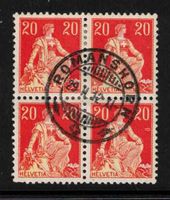 Helvetia mit Schwert Nr.108 im 4er-Block ʘ