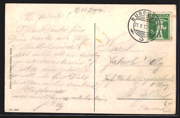 Cartes postales: Burgdorf, Totalansicht mit Kirche und Te – D'occasion à Berlin par bartko-reher 1