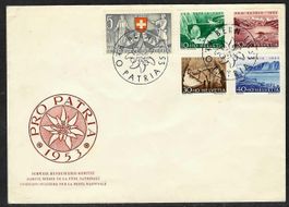 1953, B61-65 Serie auf illustriertem, unadr. FDC (15677)
