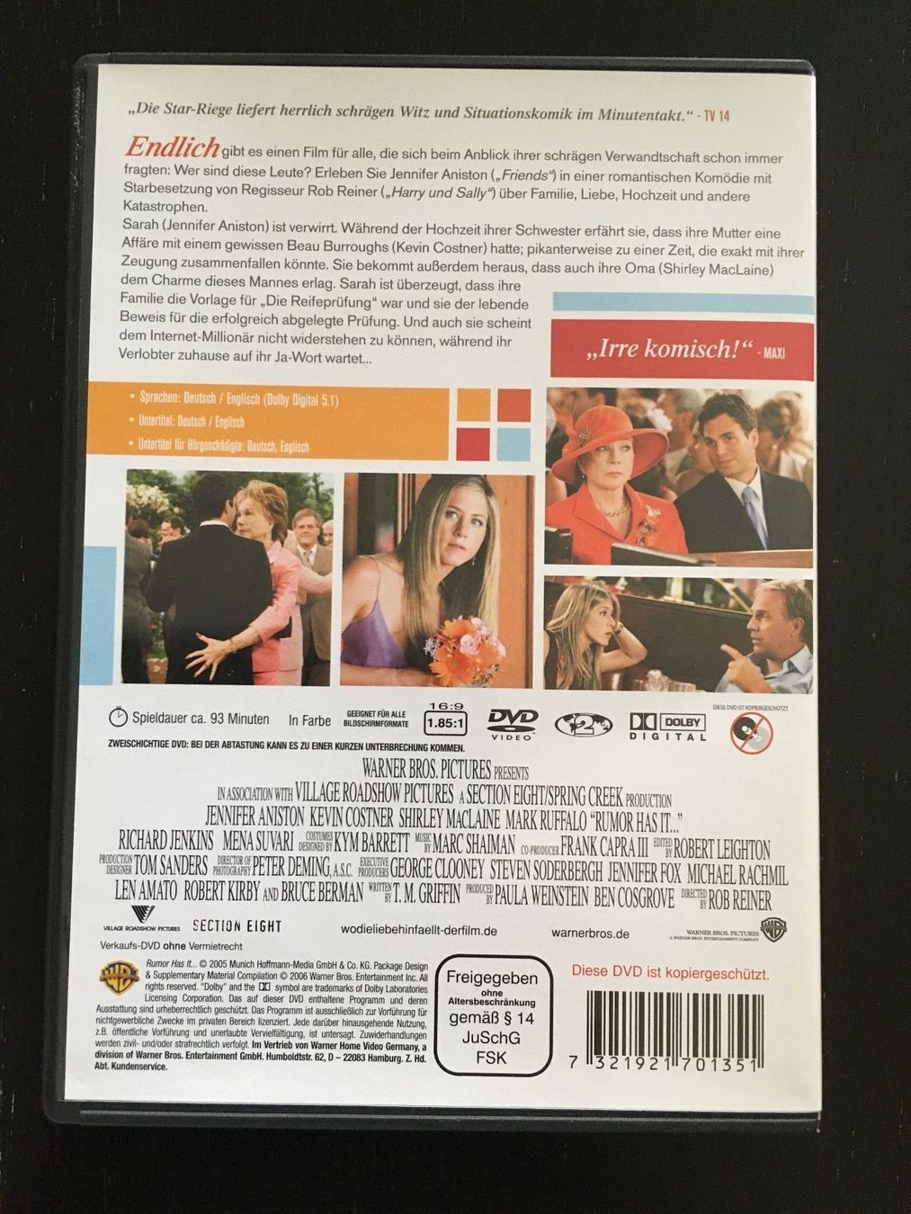 Alle DVDs: DVD Wo die Liebe hinfällt – Gebraucht aus Regensdorf von scheissspiel 1