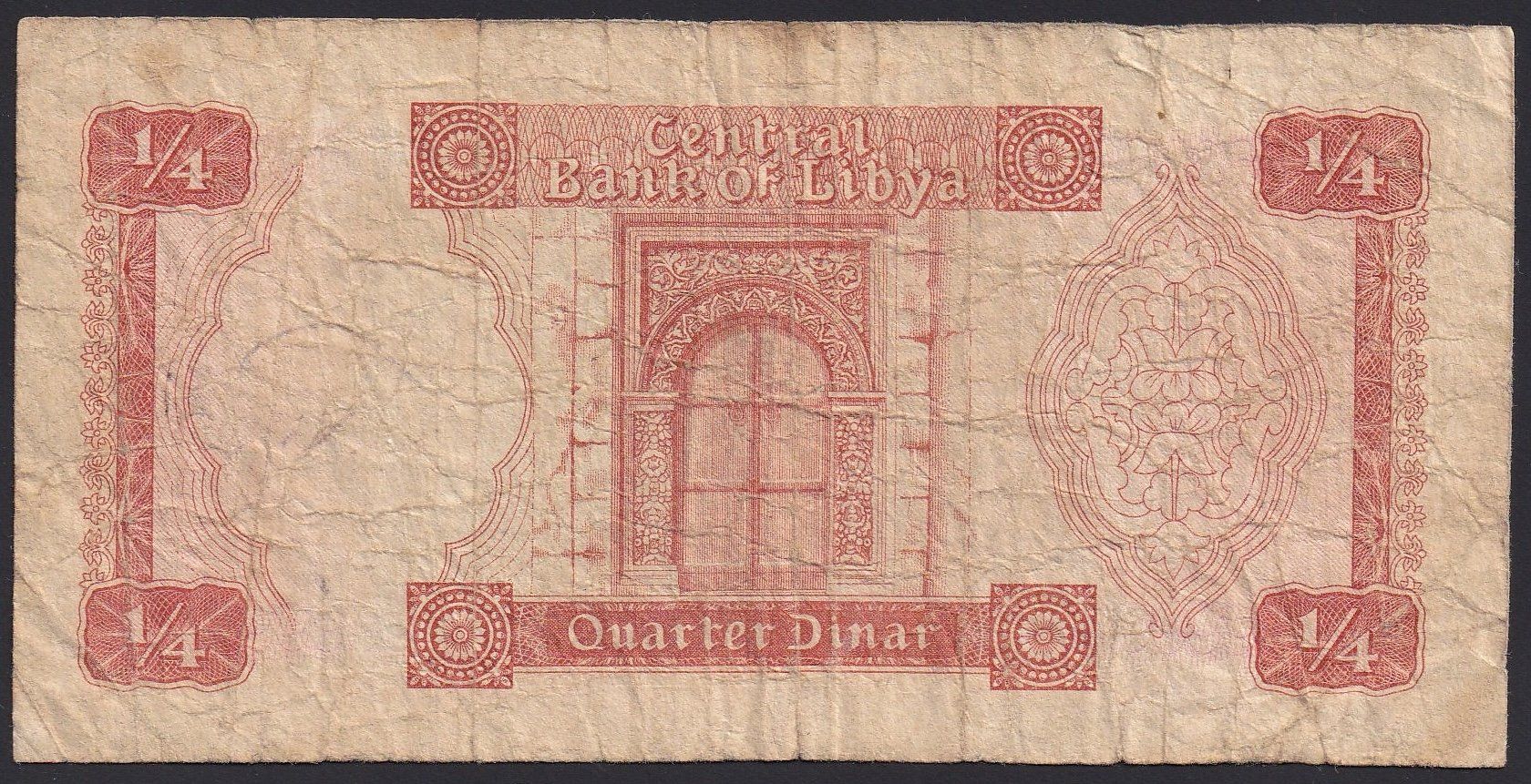 Billets de banque: Libyen 1/4 Dinar 1972 – D'occasion à Brugg AG par banknoten_muesli 1