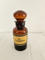 Apothekerflasche braun Glas mit Etikett Pil. Laxantes