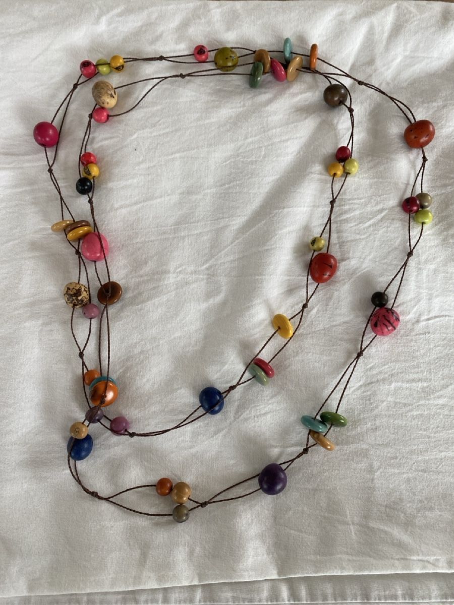 Colliers: Collier perles artisanal multicolore  – D'occasion à Lonay par Ikoko
