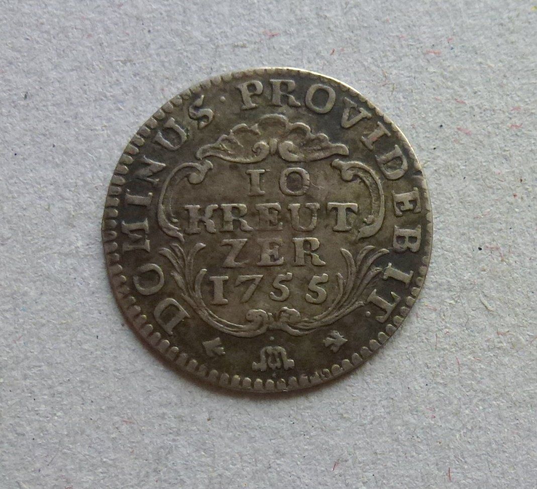 Tutti le monete: Bern ++ 10 Kreuzer 1755 – Usato da Walkringen venduto da Casablanca777 1