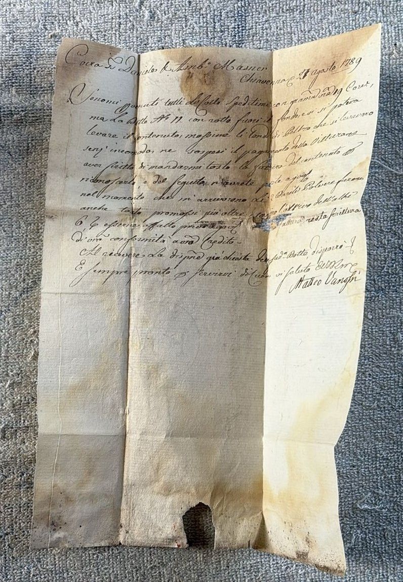Documenti: ANTIKER BRIEF 1789 – Usato da Ostermundigen venduto da wini63 1