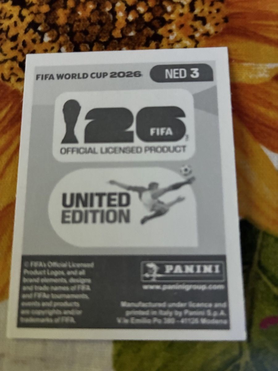 Panini Carte collezionabili: Virgil Van Dijk Sticker WM 2026 Panini Ned 3 – Usato da Wettingen venduto da ric_xm6x 1
