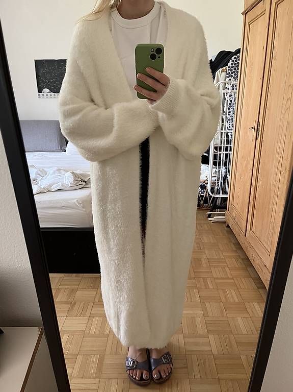 Vestes: Damen Strickjacke lang weiss – D'occasion à Zürich par rit_g825