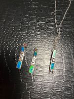 Schönes silbernes Set mit Türkis