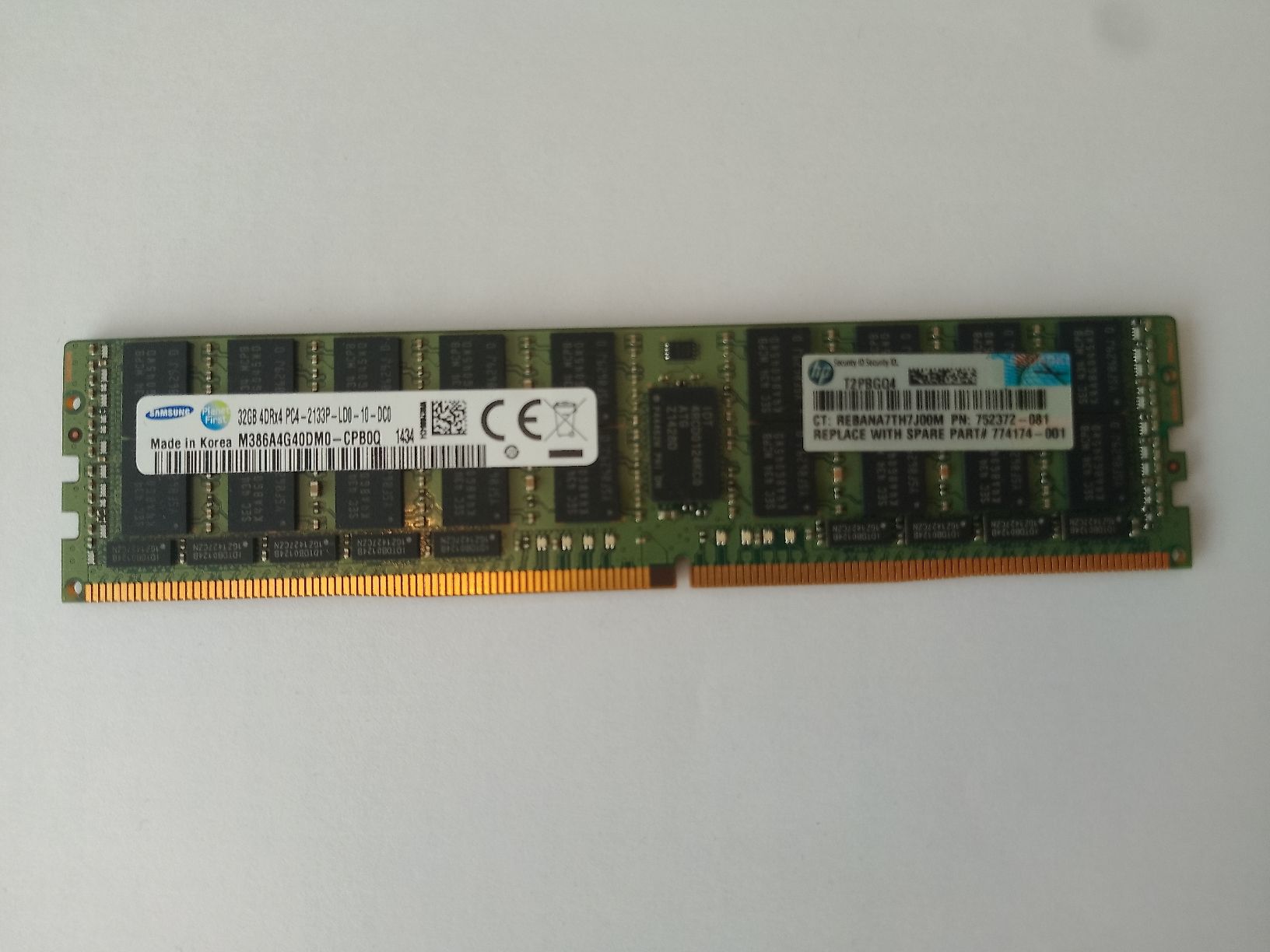 Hewlett Packard Mémoires / RAM: 32GB Samsung DDR4 ECC LRDIMM 2133MHz Server RAM | HPE – Neuf (Voir description) à Rheinfelden par tho_fk2k 4