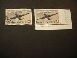 1944, FLUGPOST F40, JE POSTFRISCH + GESTEMPELT, SBK 60.00