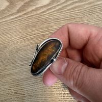 Art Deco echt Silber mit Bernstein