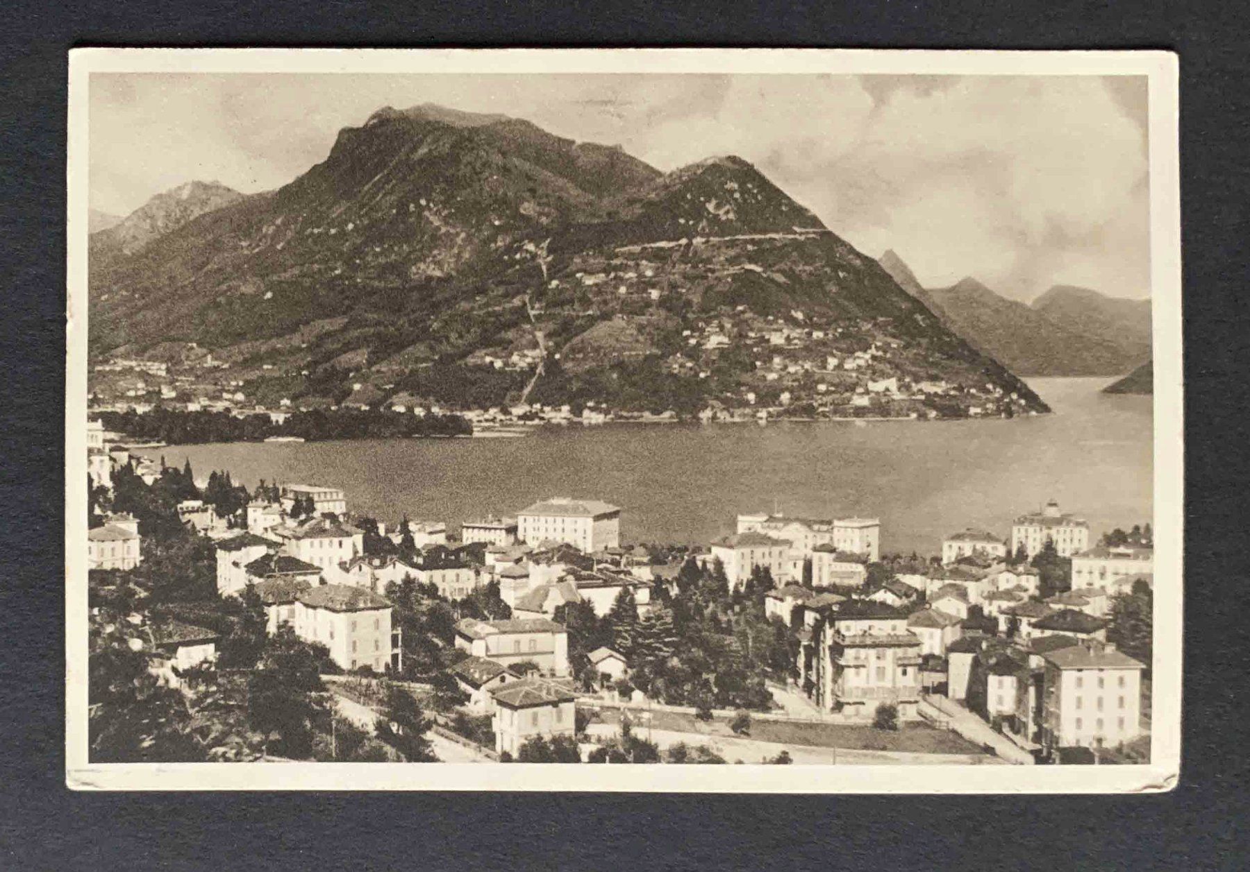 Ansichtskarten: AK Lugano Paradiso e Monte Bre – Gebraucht aus Goldau von artelier1