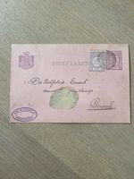 Briefkarte 20. Juni 1891, mit Briefmarken,