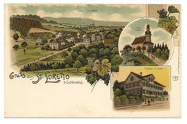 Gruss aus St. Loretto - Lichtensteig (SG) Toggenburg - Litho