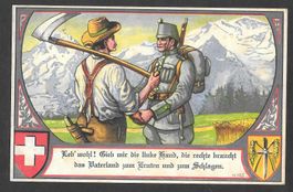 Militärkarte Soldat und Bauer Leb Wohl