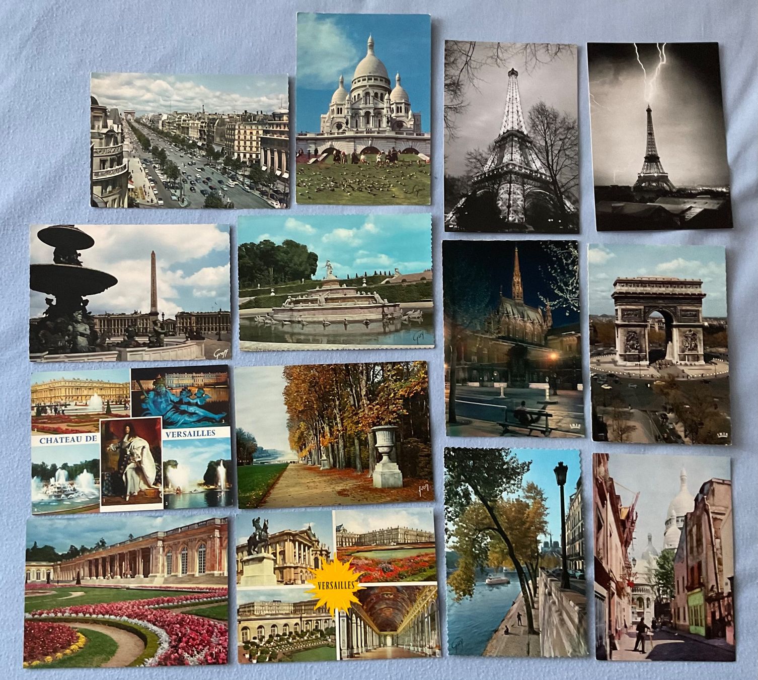 Cartoline postali: 14 AK ungelaufene Ansichtskarten Paris/Versailles – Usato da Zürich venduto da Tolima194