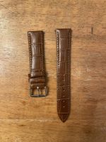 Uhrenarmband 20mm braunes Leder Alligator Prägung 