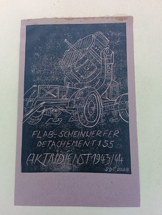 Flab Scheinwerfer Detachement 155 Aktivdienst 1943/44 Kaufen auf