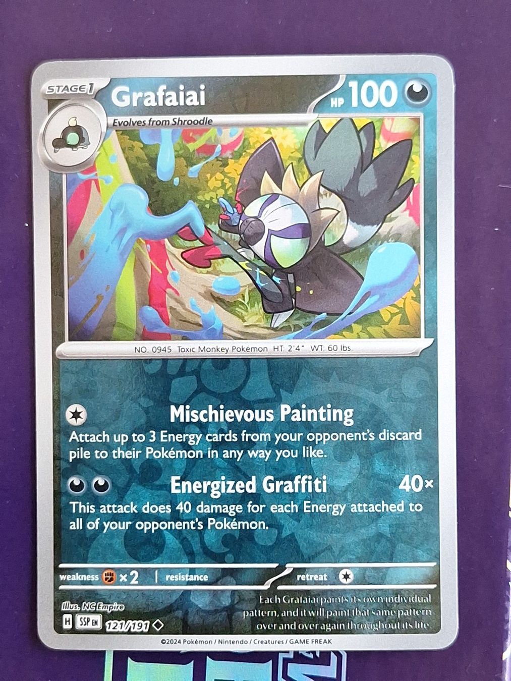 Pokémon Carte collezionabili: Grafaiai - Reverse Holo - Pokemon Surging Sparks – Usato da Altstätten SG venduto da GGsGameshop