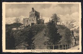 Frutigen, Blick auf die Ruine Tellenburg