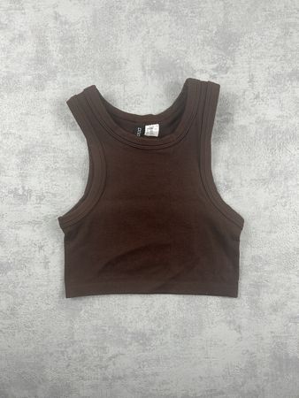 Débardeur côtelé marron H&M - taille XXS