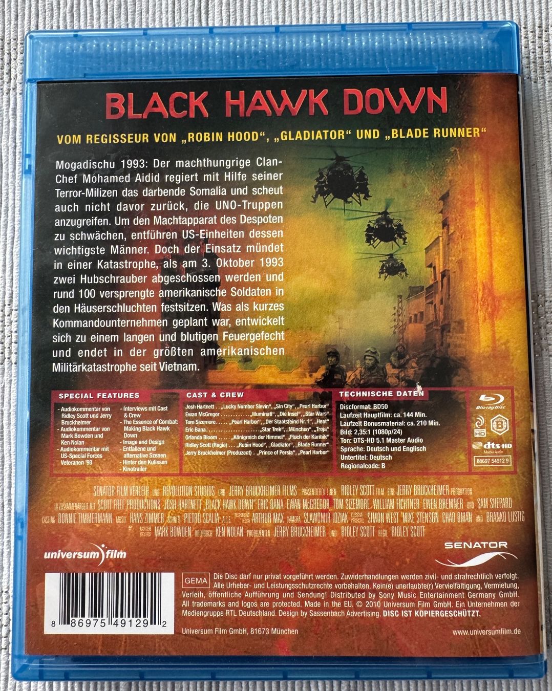 Tutti i DVDs: Black Hawk Down [Blu-ray] – Usato da Arbon venduto da drs64 1
