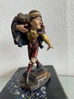 Moriskentänzer, Holz, bunt und gold Holzfigur