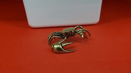 Messing Miniatur Krebs Tierfigur Sammlerstück Deko!
