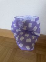 Stoffwindel Bambino Mio Grösse M lila mit Herz-Print neu