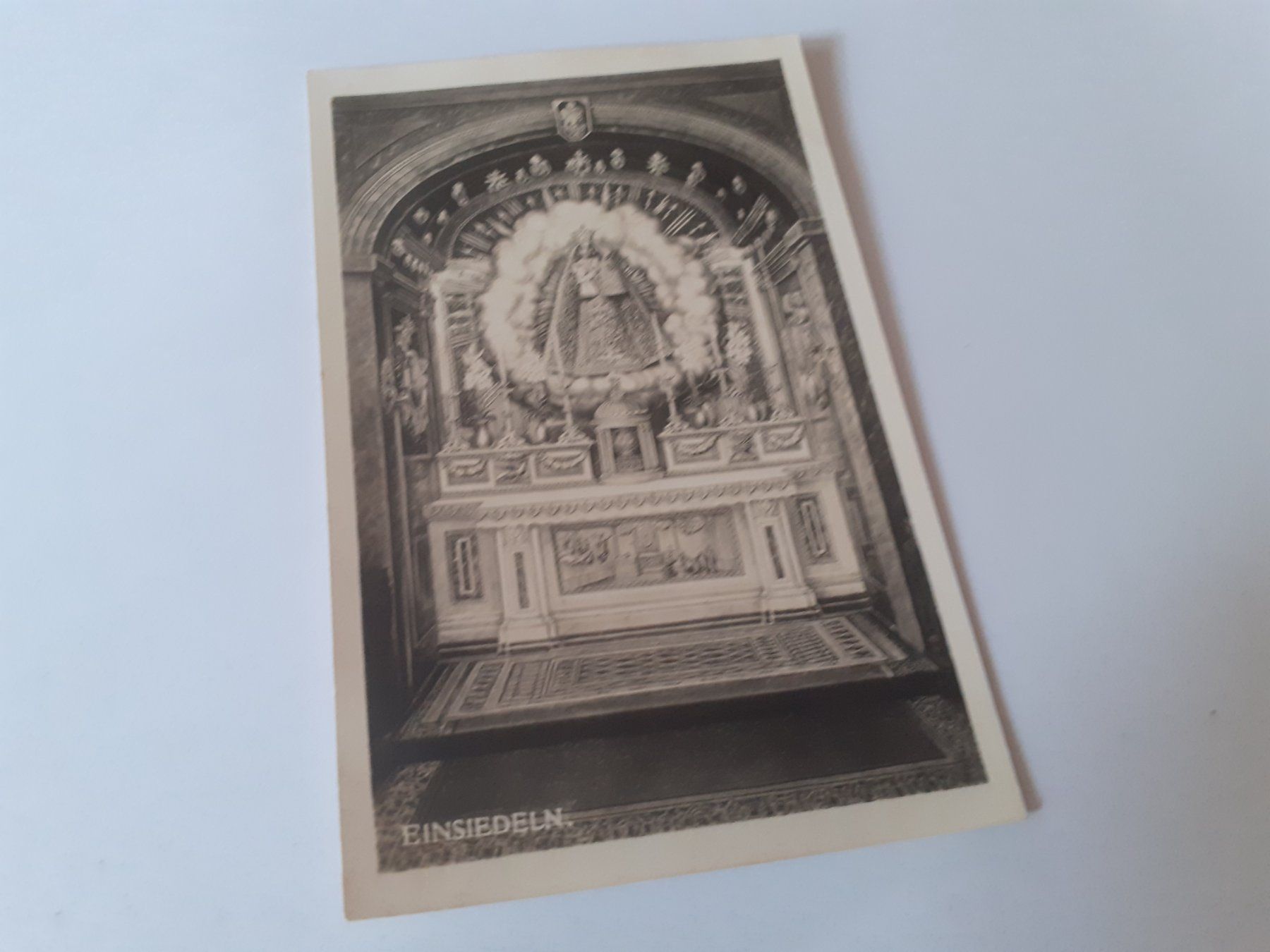 Ansichtskarten: EINSIEDELN - SCHWARZE MADONNA – Gebraucht aus Winterthur von Ornyx7
