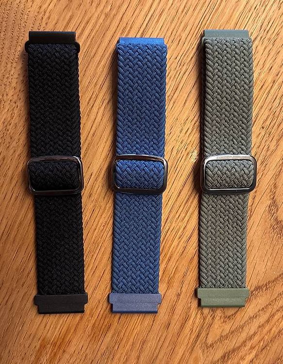 Bracciali & Braccialetti: NEU: 3x Nylon-Uhrenarmband 22 mm- Garmin, Samsung. usw. – Usato da Igis venduto da LivioBuri