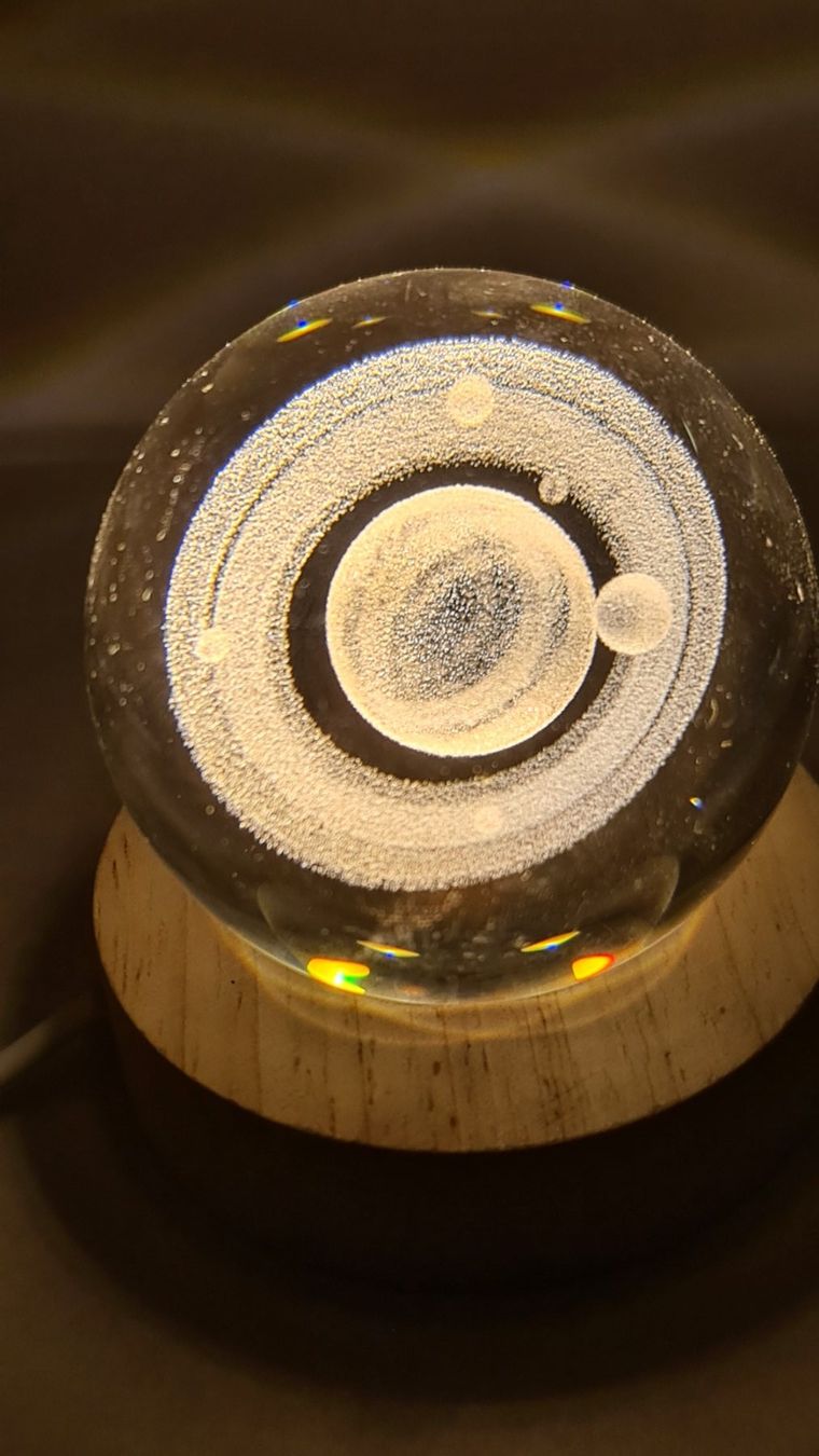 Alle Dekorationen: 3D Solar System Gravierte Kristallkugel 60mm – Neu (gemäss Beschreibung) aus Uerkheim von Kaufoption 3