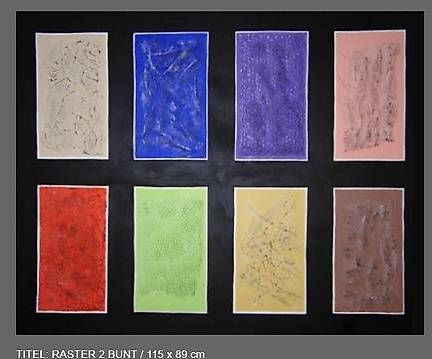 Gemälde: ACRYLBILD "RASTER BUNT" – Neu (gemäss Beschreibung) aus Zollikerberg von Doris11362